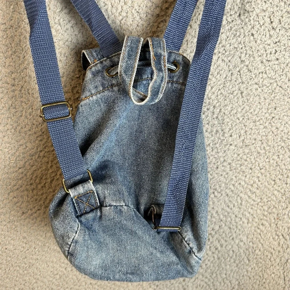 Sesame Street General Store VTG Denim Mini Backpack Cookie Monster Elmo Oscar